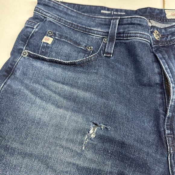 AG-ed Denim Everett Slim Straight Jeans Blue Size 34x33 New Without Tags - Picture 4 of 5